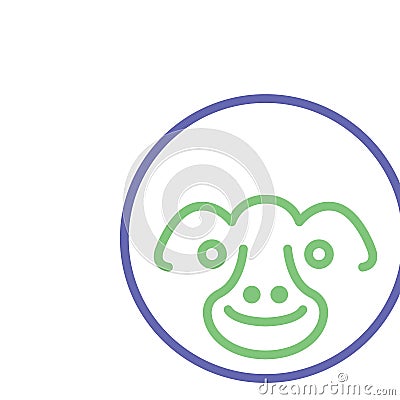 Chimpanzee Isolated Vector icon that can be easily modified or edited Vector Illustration