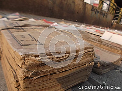 China ancient books Editorial Stock Photo