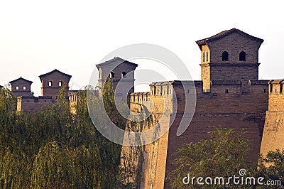 China ancient city wall Stock Photo