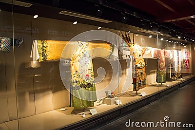 China Asia, Beijing, the capital museum, opera costumes Editorial Stock Photo