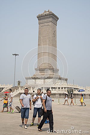 China Asia, Beijing, the monument to the people's Heroes Editorial Stock Photo