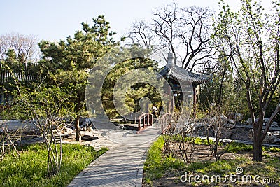 China Asia, Beijing, Xuanwu garden, antique buildings Editorial Stock Photo