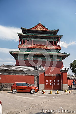 China, Beijing. Drum Tower, 1420 Editorial Stock Photo