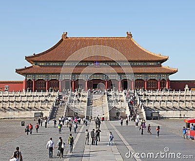 China. Beijing. Forbidden City. Imperial Palaces of the Ming and Qing Dynasties in Beijing and Shenyang Editorial Stock Photo