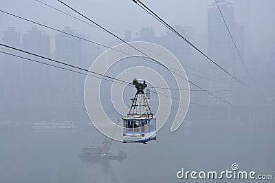 China Chongqing Cableway Editorial Stock Photo