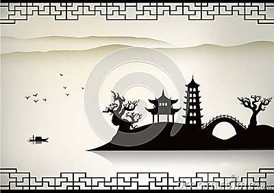 China city Vector Illustration