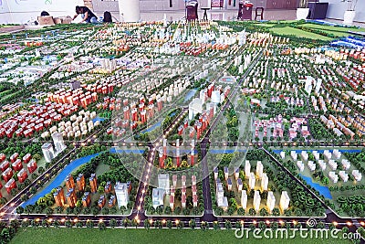 model of Lankao County, Henan Province. Editorial Stock Photo