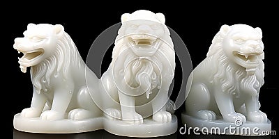 china east coast lion white sculpture generative AI Stock Photo