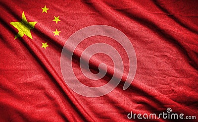 China flag.flag on background Stock Photo