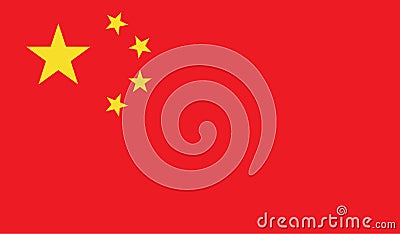 China flag image Vector Illustration