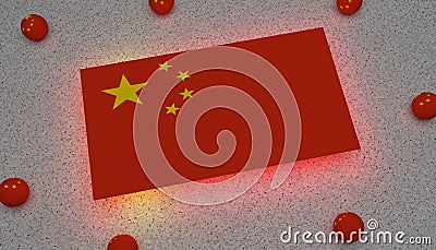 China Flag red yellow asia Stock Photo