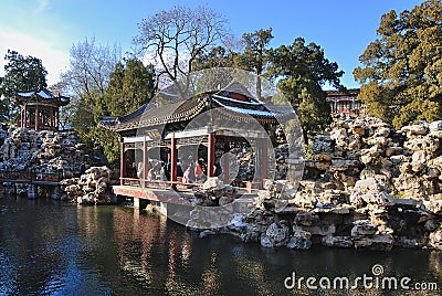 China Garden, Beihai Park ,Beijing Editorial Stock Photo