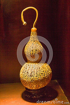 China gourd carving Stock Photo