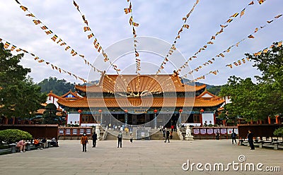 China Greater Bay Buddhism Buddhist Buddha Chinese Temple Religious Architecture Zhuhai Xiangzhou Putuo Temple Facade Landmark Editorial Stock Photo