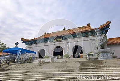 China Greater Bay Buddhism Buddhist Buddha Chinese Temple Religious Architecture Zhuhai Xiangzhou Putuo Temple Facade Landmark Editorial Stock Photo