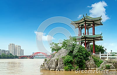 Wangjiang Pavilion, Liuzhou, Guangxi, China Stock Photo