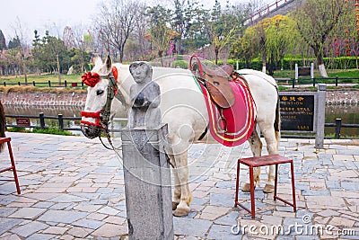 China Henan tourist attractions Kaifeng Qingming River park. Editorial Stock Photo