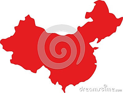 China map vector Stock Photo