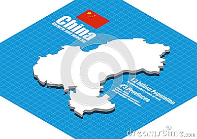 China map vector Vector Illustration