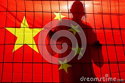 China national flag Editorial Stock Photo