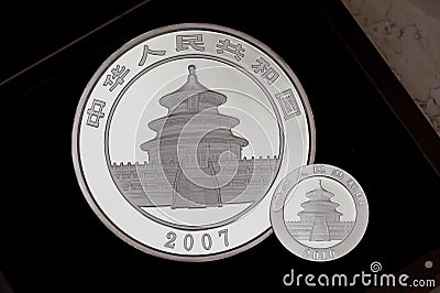 China Panda coin Stock Photo