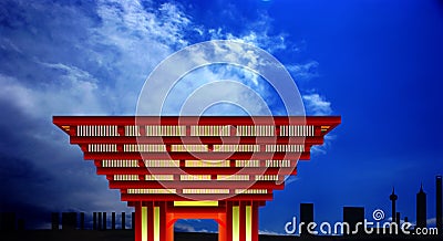 China Pavilion Stock Photo