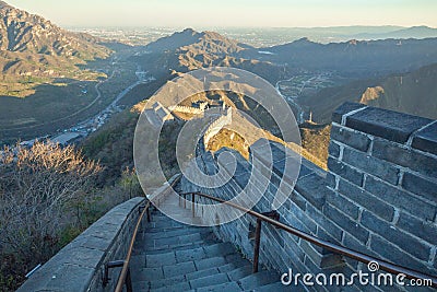 China, Pekin, China wall, sunset, history. 2016 Stock Photo