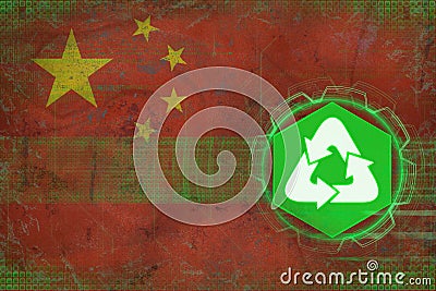 China recycling. Ecology concept. Stock Photo