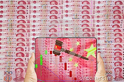 China Regulatory Crackdown Cuts Beyond Investment Stock Photo