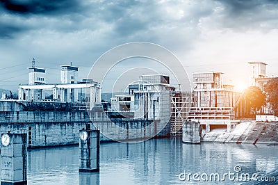 China`s famous water conservancy project: Gezhouba Stock Photo