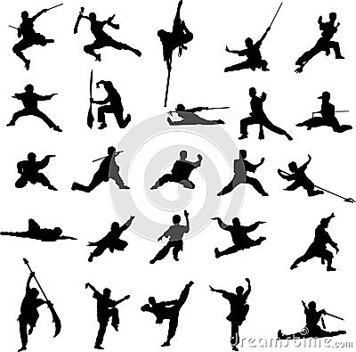 China's kung fu Vector Illustration