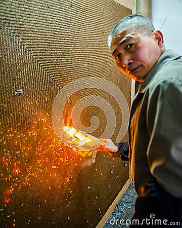 China `s Zhejiang Songyang Ming and Qing streets of craftsmen Editorial Stock Photo