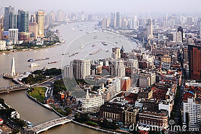 China shanghai panorama Editorial Stock Photo