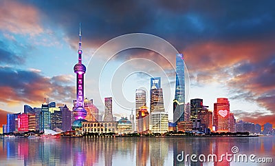 China - Shanghai skyline Stock Photo