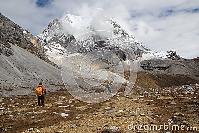 China Sichuan Province, Muli to Yading Hiking Editorial Stock Photo
