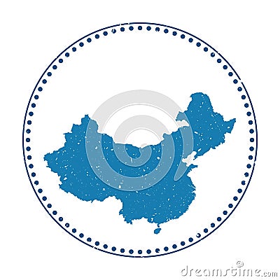 China sticker. Vector Illustration