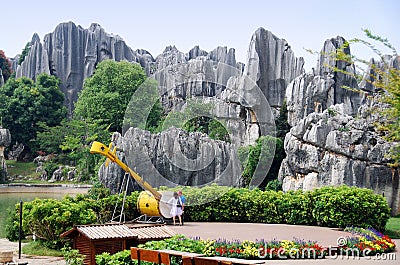 China: Stone Forest National Park Editorial Stock Photo
