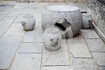 China stone stool Stock Photo