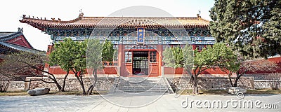 China taishan ancient buildings, daimiao Stock Photo