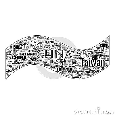 China Taiwan Conflict Header Background Illustration Stock Photo