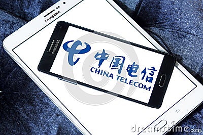 China telecom logo Editorial Stock Photo