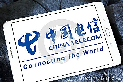 China telecom logo Editorial Stock Photo