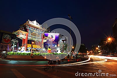 China town Gateway Arch in Bangkok Editorial Stock Photo