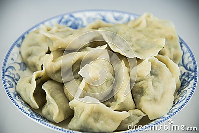 China traditional food Boiled dumplings Stock Photo
