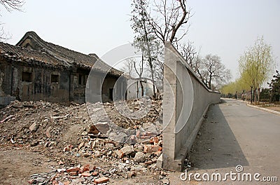 China traditional residential house is disappearing Editorial Stock Photo