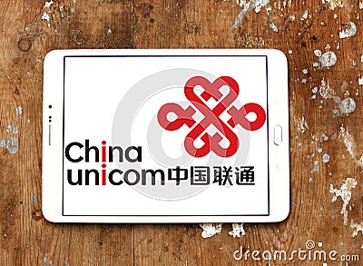 China Unicom company logo Editorial Stock Photo