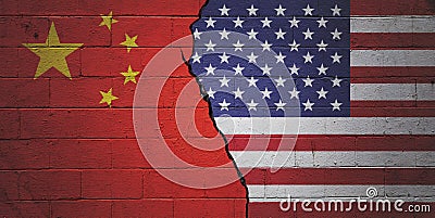 China vs USA Stock Photo