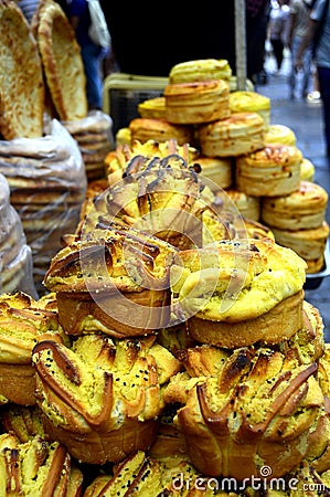 China Xian Muslim Street Food Bread Stock Photo