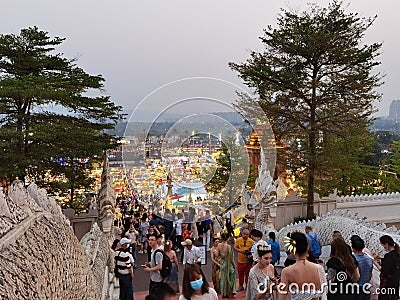 China Yunnan Xishuangbanna Jinghong Starlight Night Market Banna Mekong Riverside Flea Market Hawkers Nightlife Snack Souvenir Editorial Stock Photo