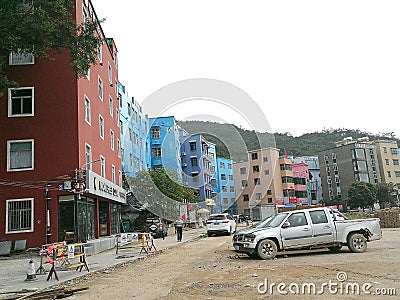 China Zhuhai Hengqin Shenjin Village Restaurants Chimelong B&B Motels Fisherman Town Vegetable Farm Nature Green Plants Landscape Editorial Stock Photo